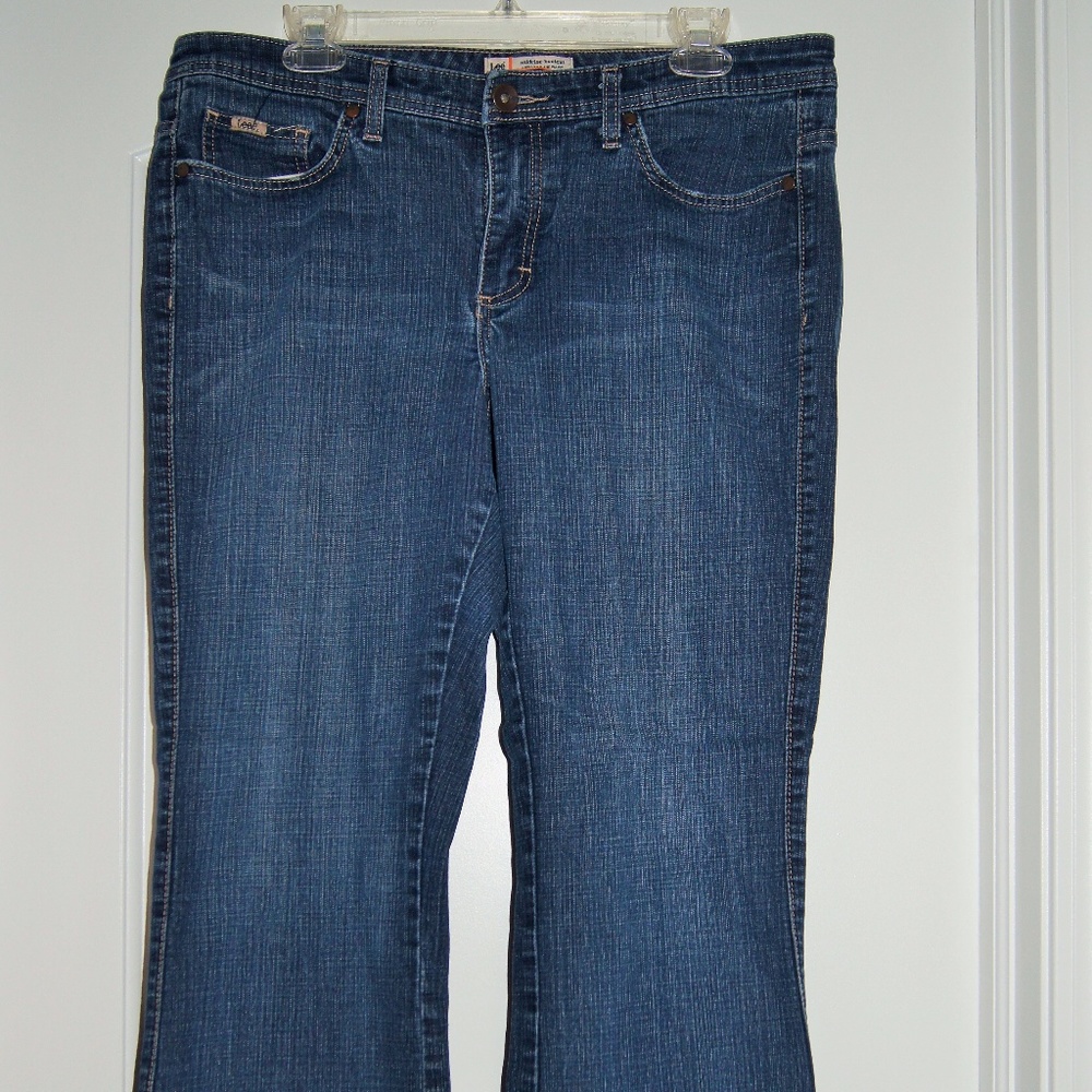 Lee Midrise Bootcut Jeans Dark Wash 14P Petite